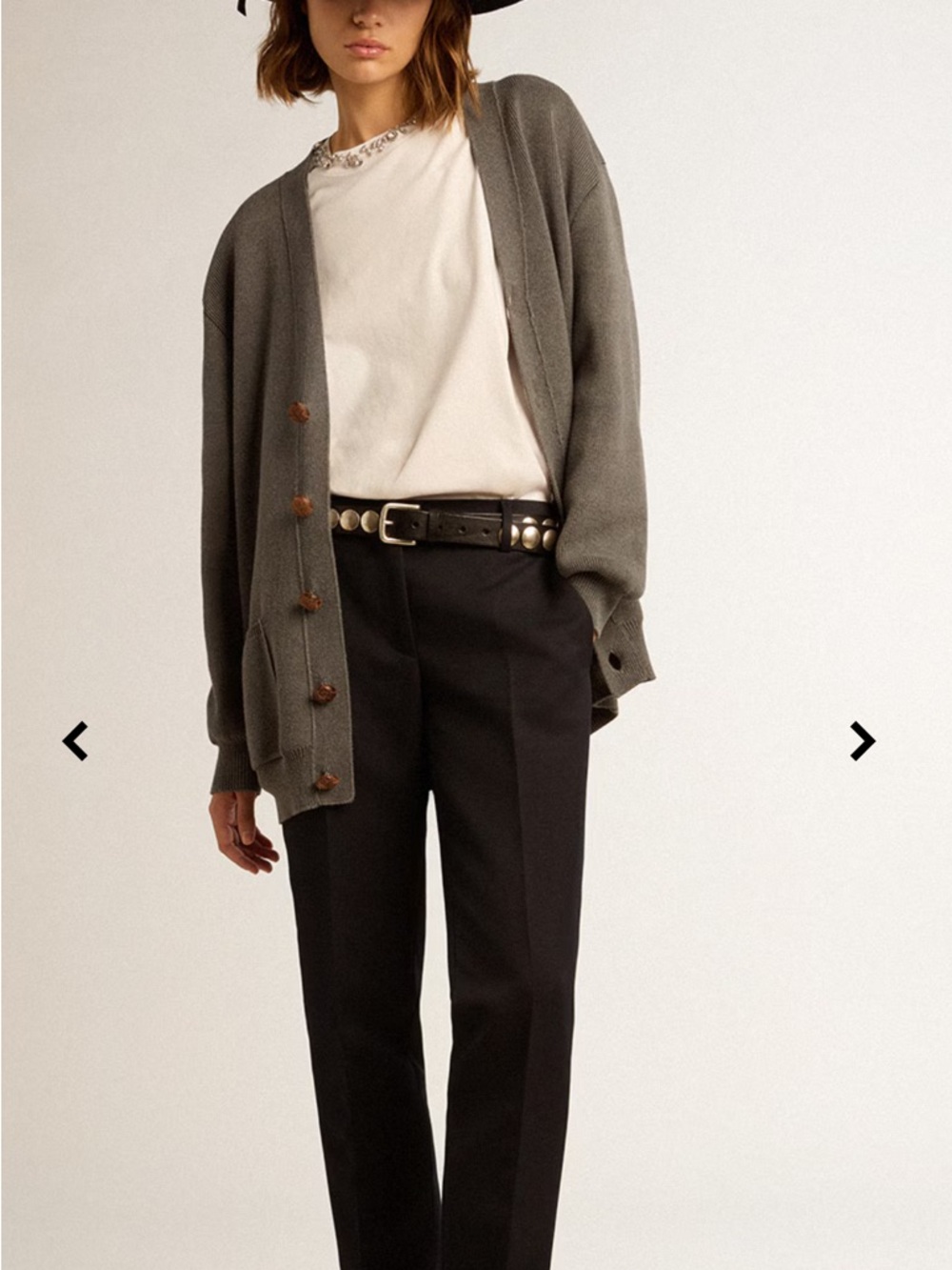 Golden Goose Gray Golden Knit Logo Cardigan - Picture 9 of 11